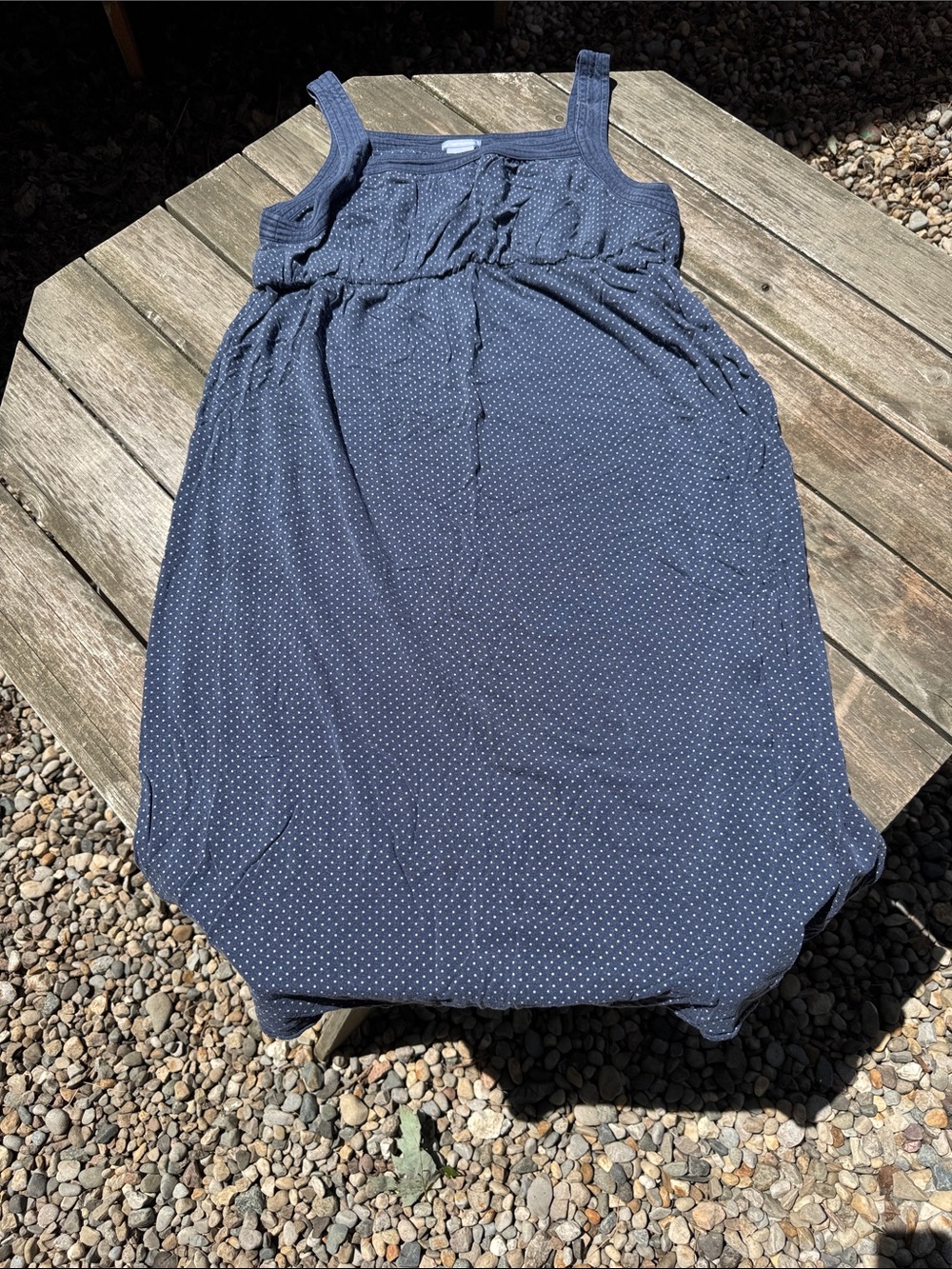 Navy Polka Dot Women's Maternity Dress